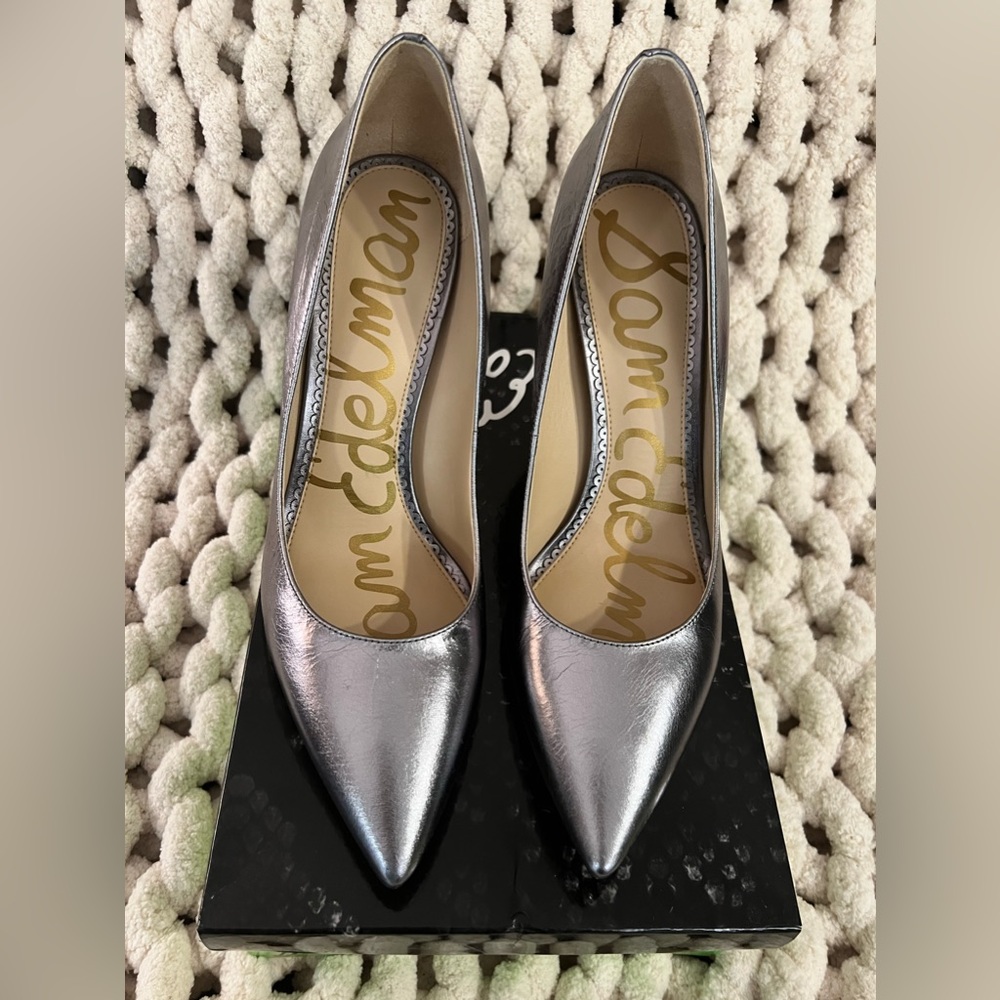 Sam Edelman Hazel Pewter Heels size 10.5